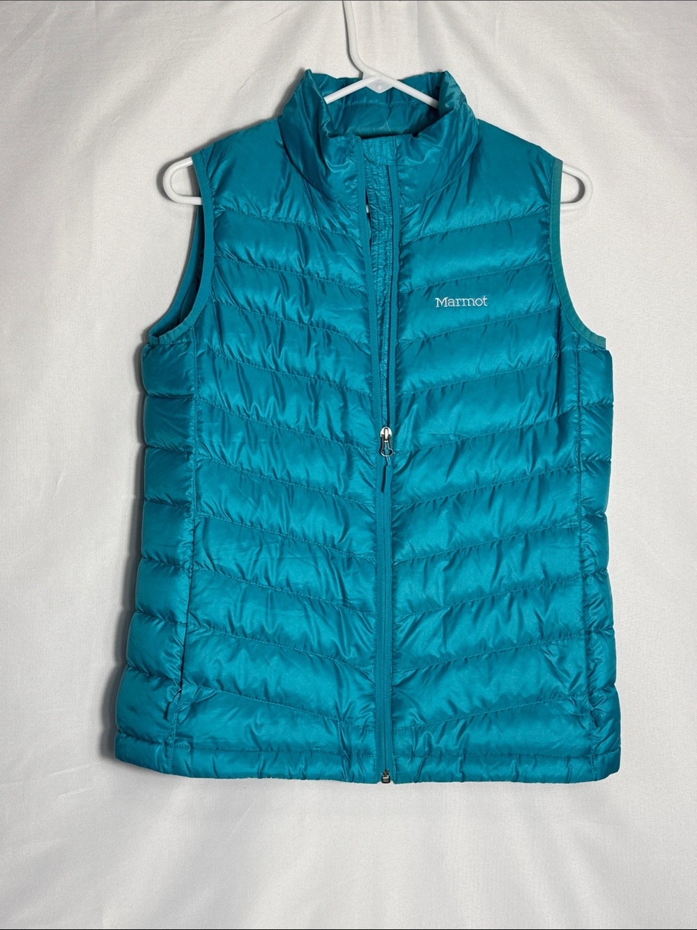 Marmot Jena Vest Teal 800 Fill Goose Feather Quilted Down Women’s Medium